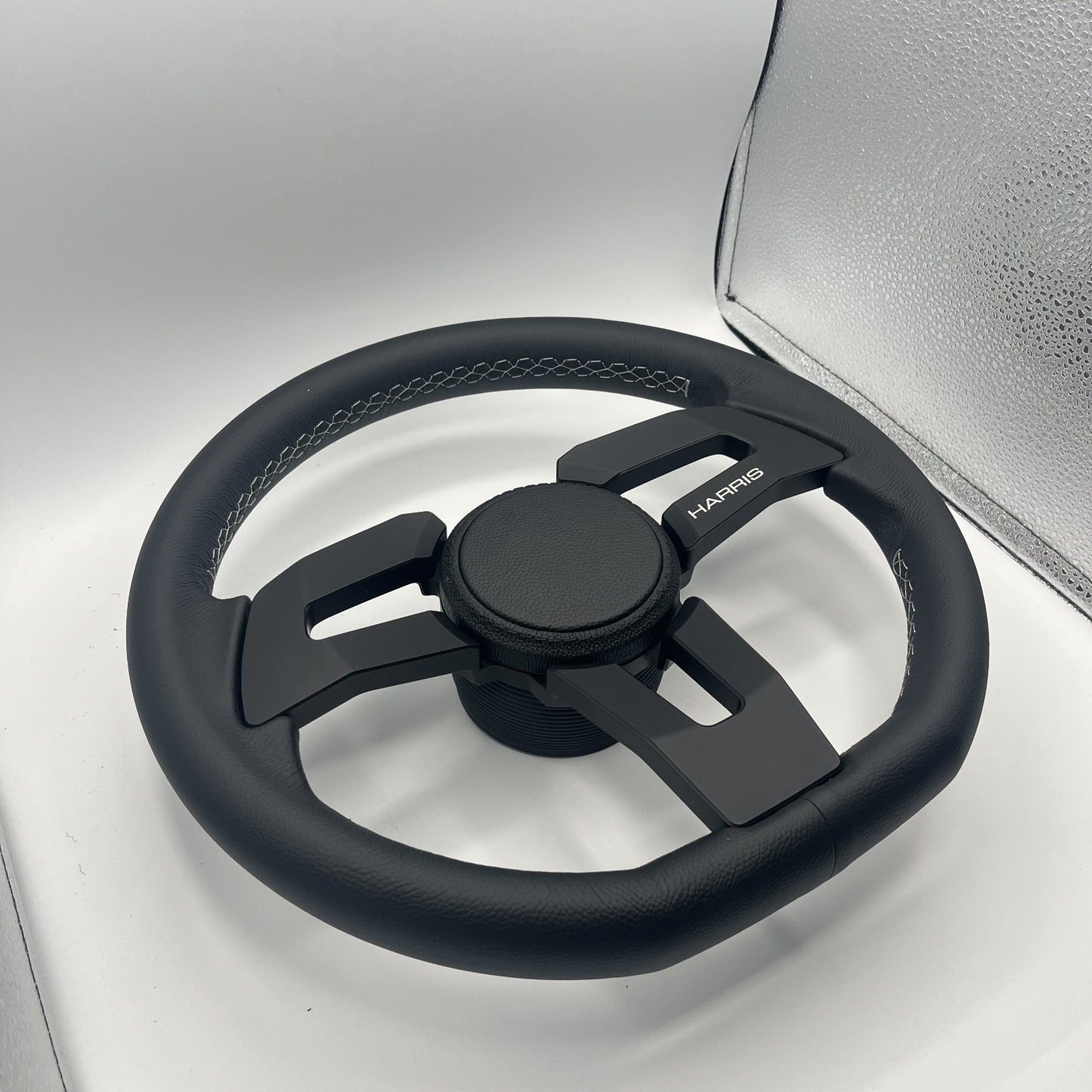 Gussi Italia Boat Sinel Steering Wheel Black Billet Aluminum Spoke | Harris