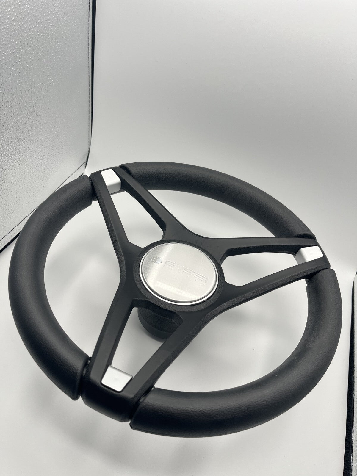 Molino Black & Silver Accents Golf Cart Steering Wheel fits YAMAHA Carts