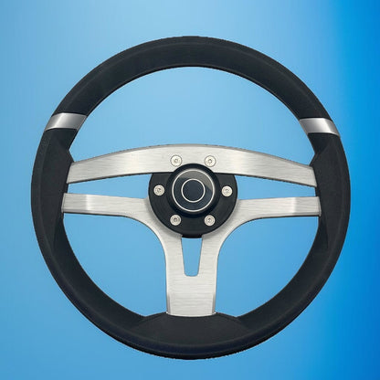 Badia Boat Steering Wheel Brushed Aluminum Spokes | Target Snap-in