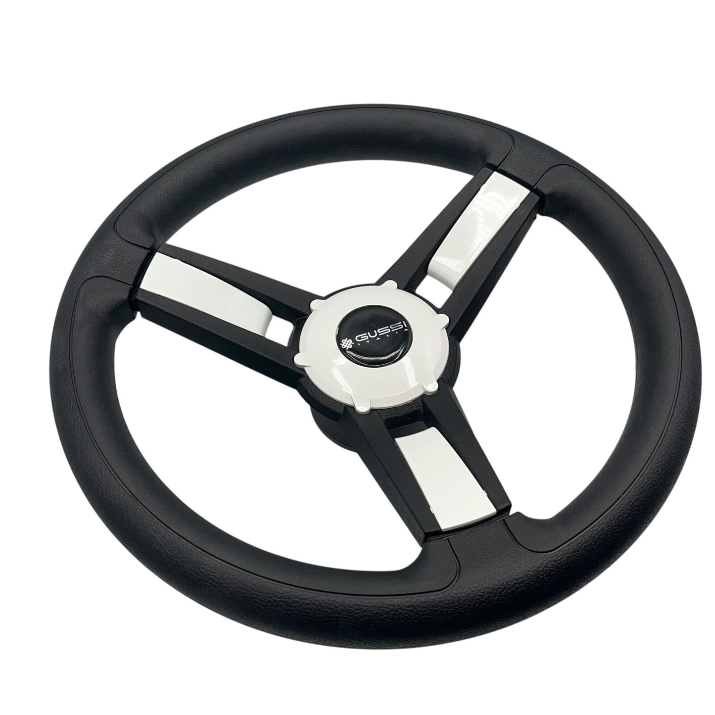 Giazza Golf Cart Steering E-Z-GO HUB Soft Touch Rim ABS Spokes - White Inserts