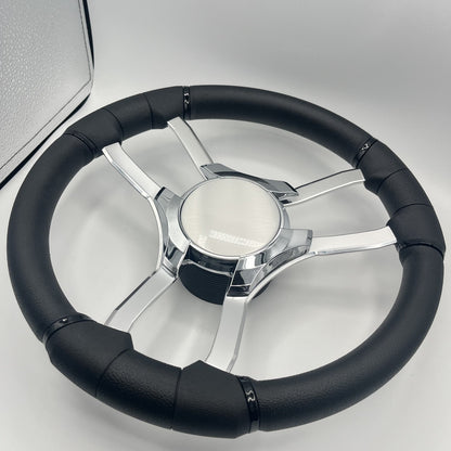 Malera Boat Steering Wheel Chrome Spokes | Chrome Blank Star