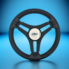 Gussi Italia Marine Steering Wheel Black Brush Metal Spokes | Lowe
