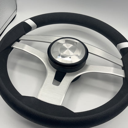 Badia Boat Steering Wheel Brushed Aluminum Spokes | Stingray