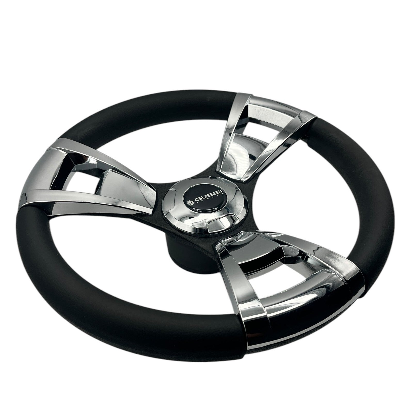 Model M13C Black & Chrome Steering Wheel fits all CLUB CAR DS Golf Carts