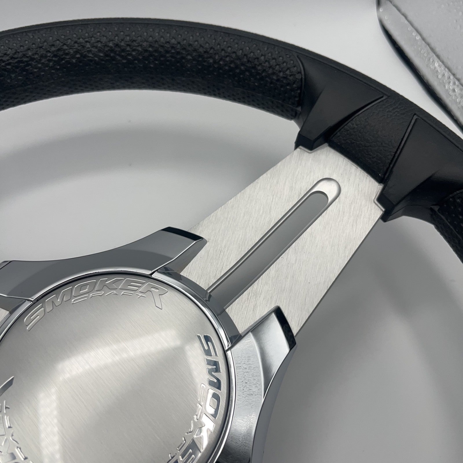Model 15 Marine Steering Wheel Brushed Aluminum Spokes | Smokercraft