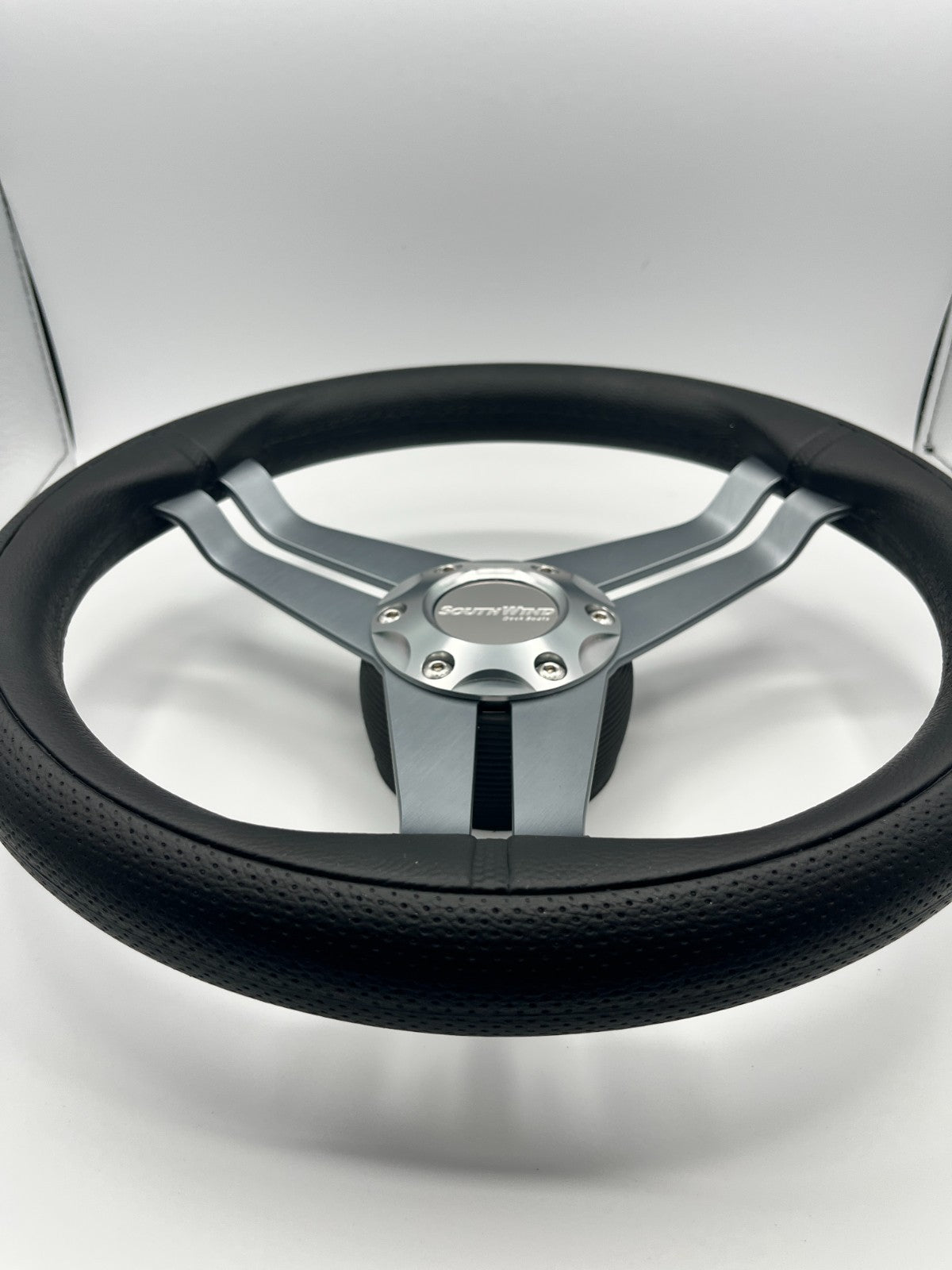 W208 Steering Wheel Gray Brushed Alum Spoke | SouthWind Deck Boats