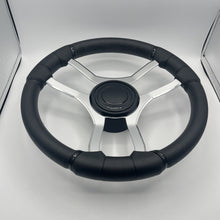Malera Boat Steering Wheel Chrome Spokes | Blank Black Star