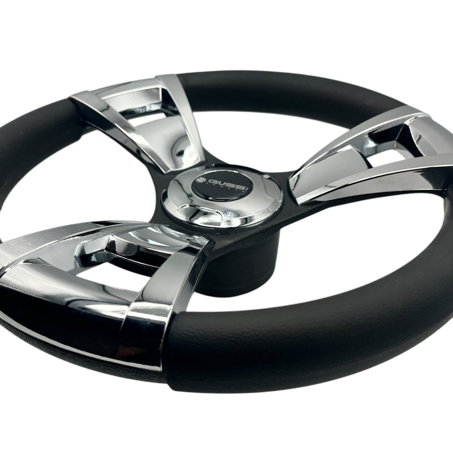 Model M13C Black & Chrome Steering Wheel fits all CLUB CAR DS Golf Carts