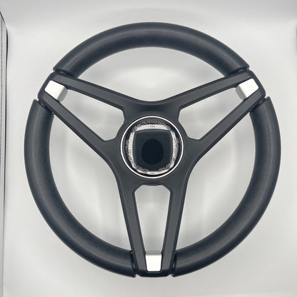 Molino Black w/Soft Touch Urethane Rim Boat Steering Wheel | Berkshire Boats