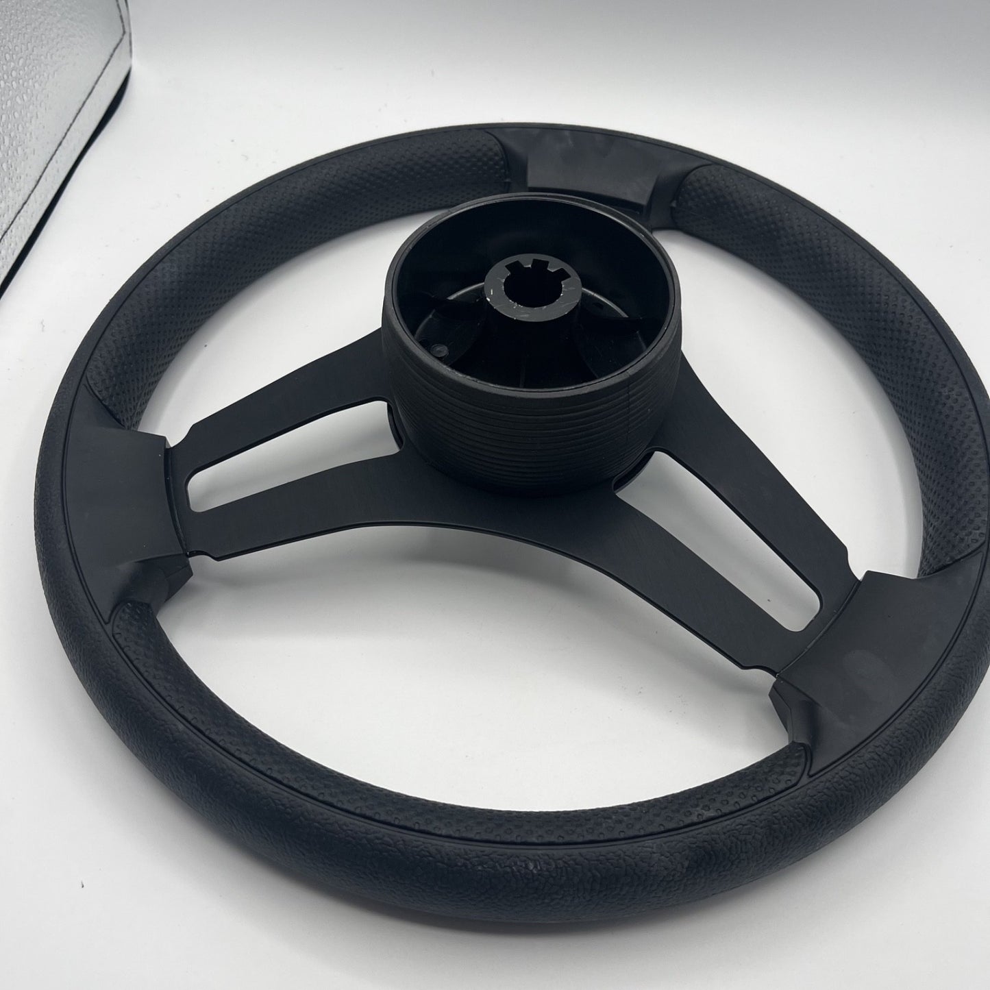 Gussi Italia Marine Steering Wheel Black Brush Metal Spokes |Regal