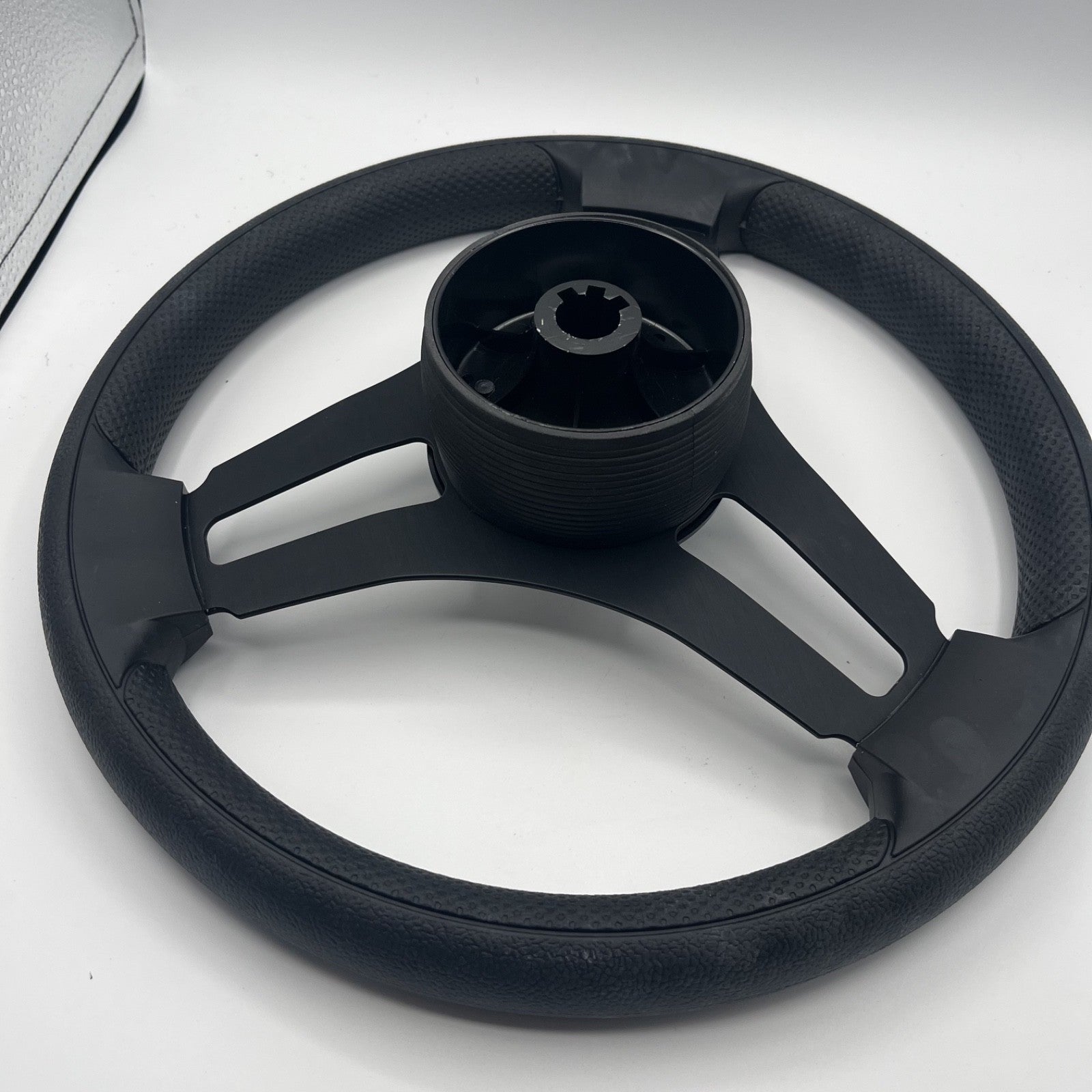 Gussi Italia Marine Steering Wheel Black Brush Metal Spokes |Regal