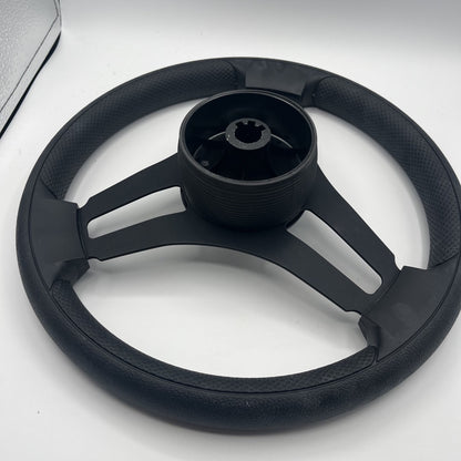 Gussi Italia Marine Steering Wheel Black Brush Metal Spokes |Regal