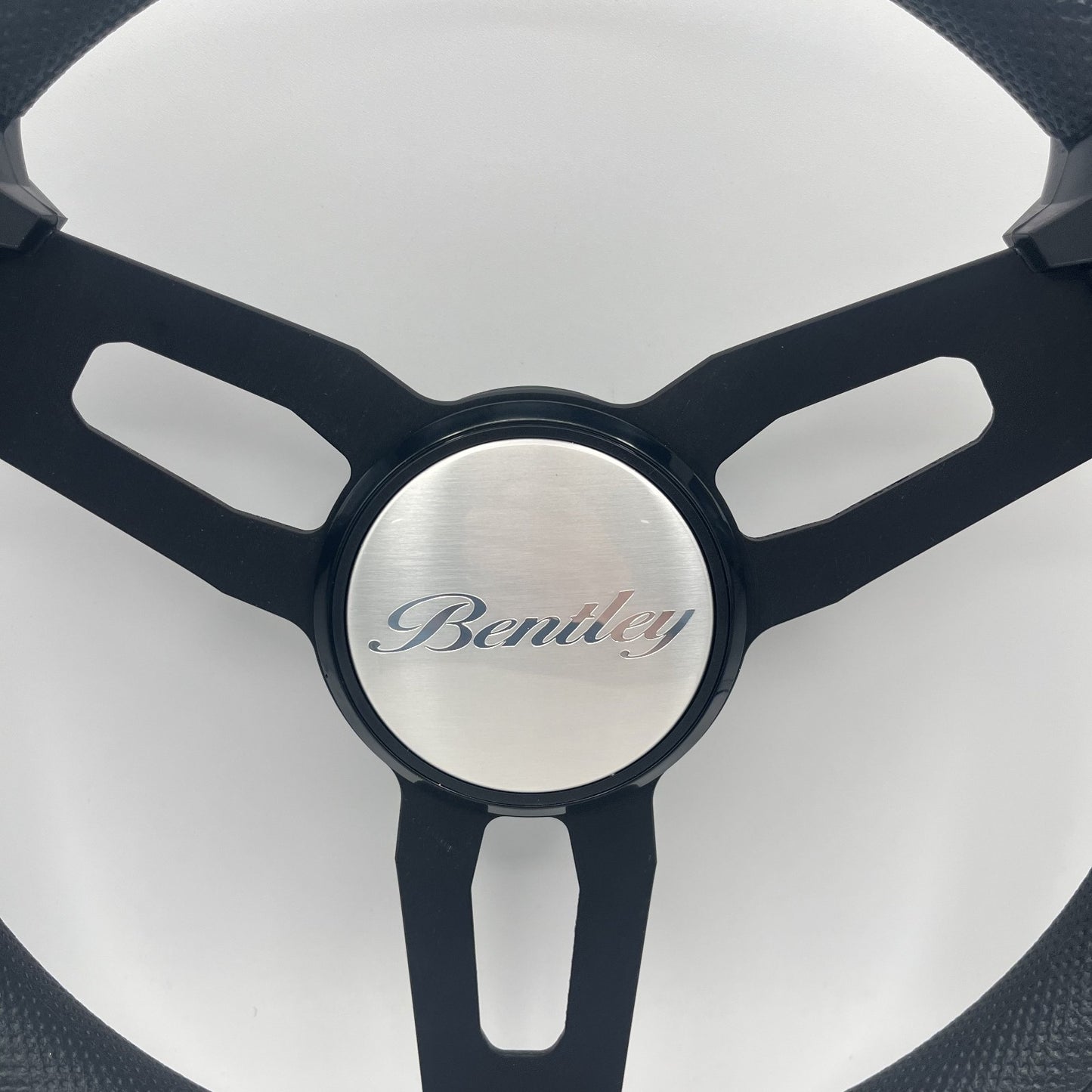 Gussi Italia Boat Model 15 Steering Wheel Black Brushed Alum Spokes | Bentley