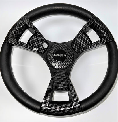 Model M13F Carbon Fiber Golf Cart Steering Wheel Fit CLUB CAR DS Carts