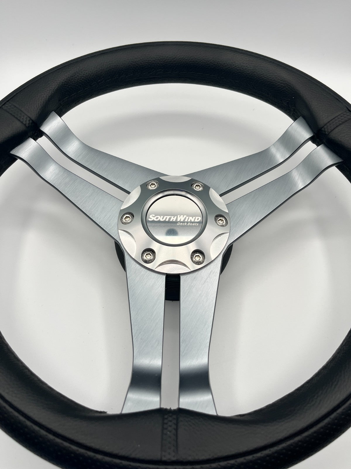 W208 Steering Wheel Gray Brushed Alum Spoke | SouthWind Deck Boats