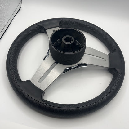 Model 15 Marine Steering Wheel Brushed Aluminum Spokes | Starcraft