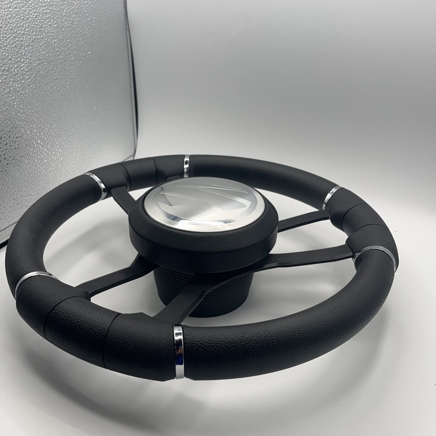 Malera Boat Steering Wheel Black Aluminum Spokes - Tige Boats