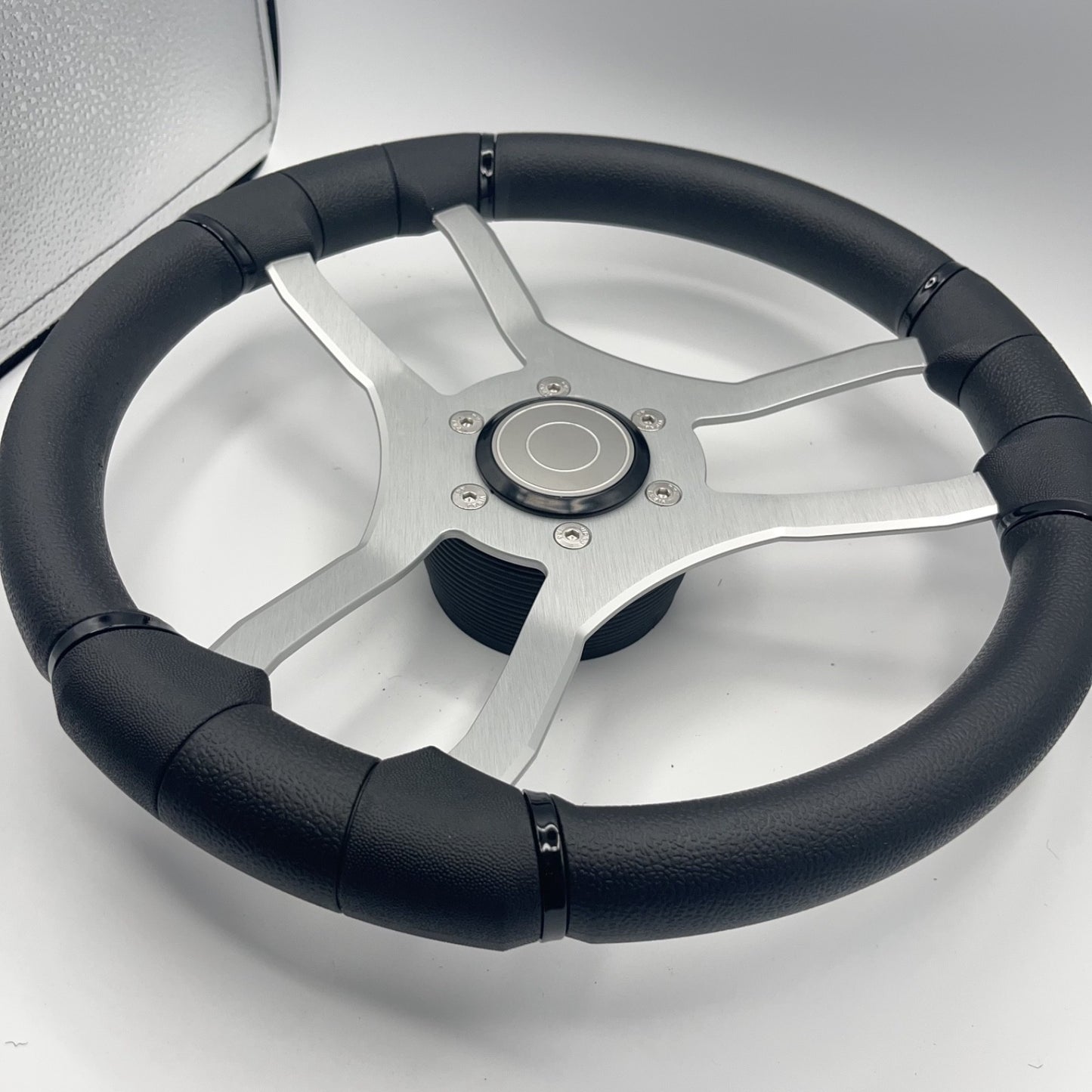 Malera Boat Steering Wheel Brushed Aluminum Spokes | Target Snap-in
