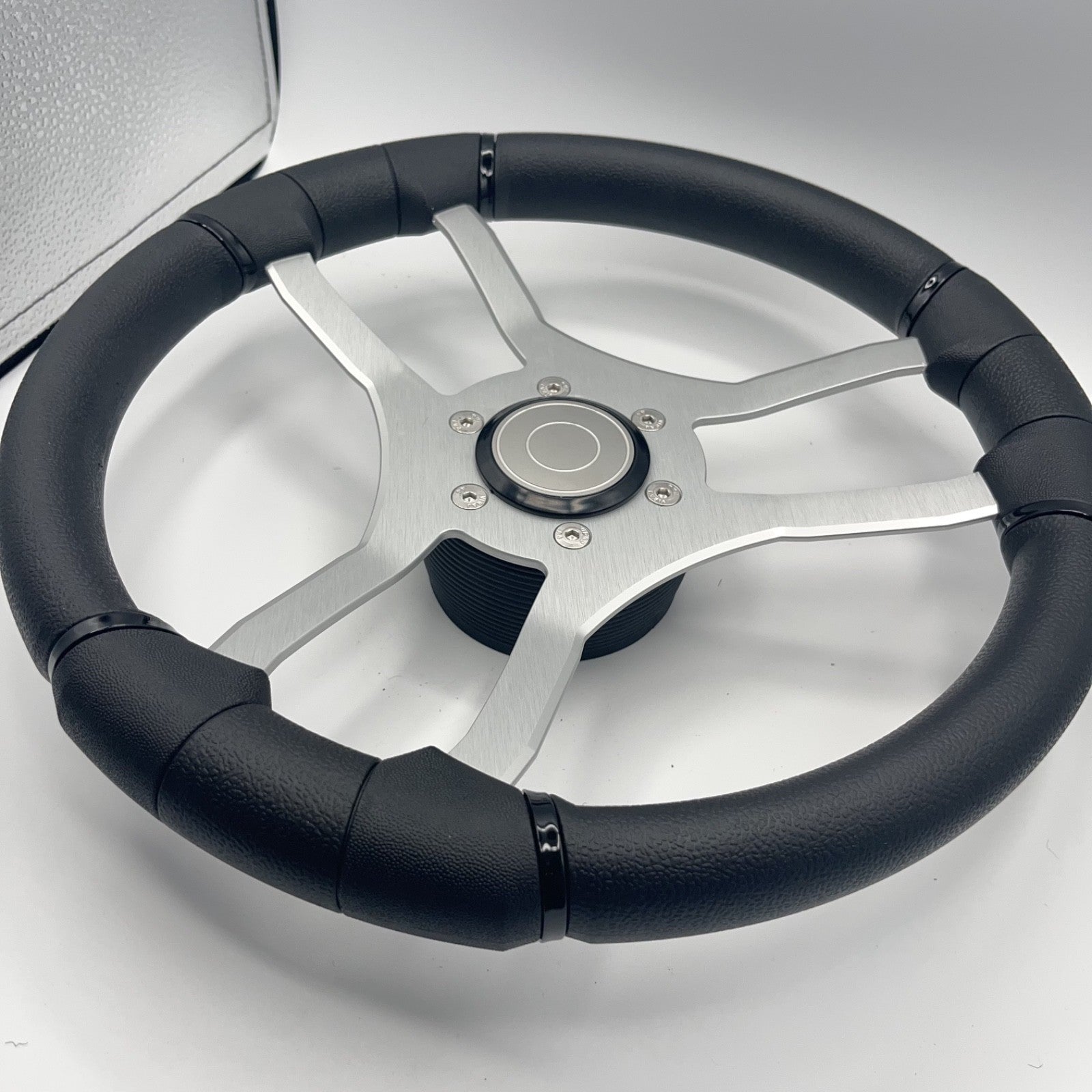 Malera Boat Steering Wheel Brushed Aluminum Spokes | Target Snap-in