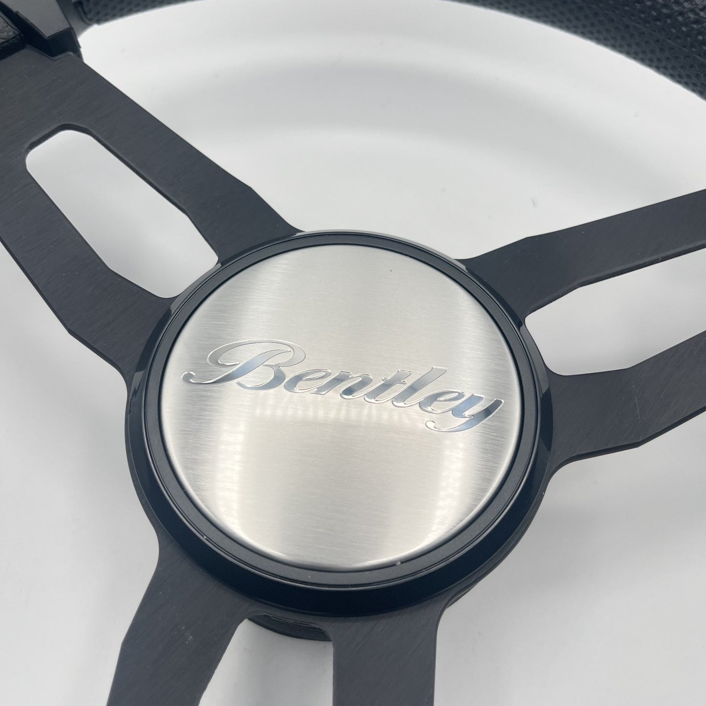 Gussi Italia Boat Model 15 Steering Wheel Black Brushed Alum Spokes | Bentley