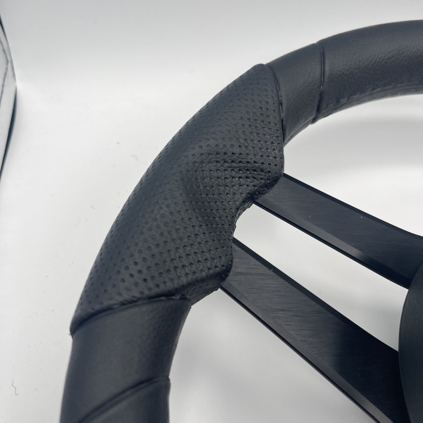Molinara Marine Steering Wheel Black Brushed Aluminum Spokes | ATX