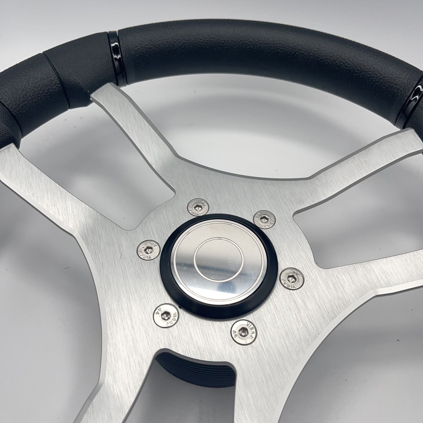 Malera Boat Steering Wheel Brushed Aluminum Spokes | Target Snap-in