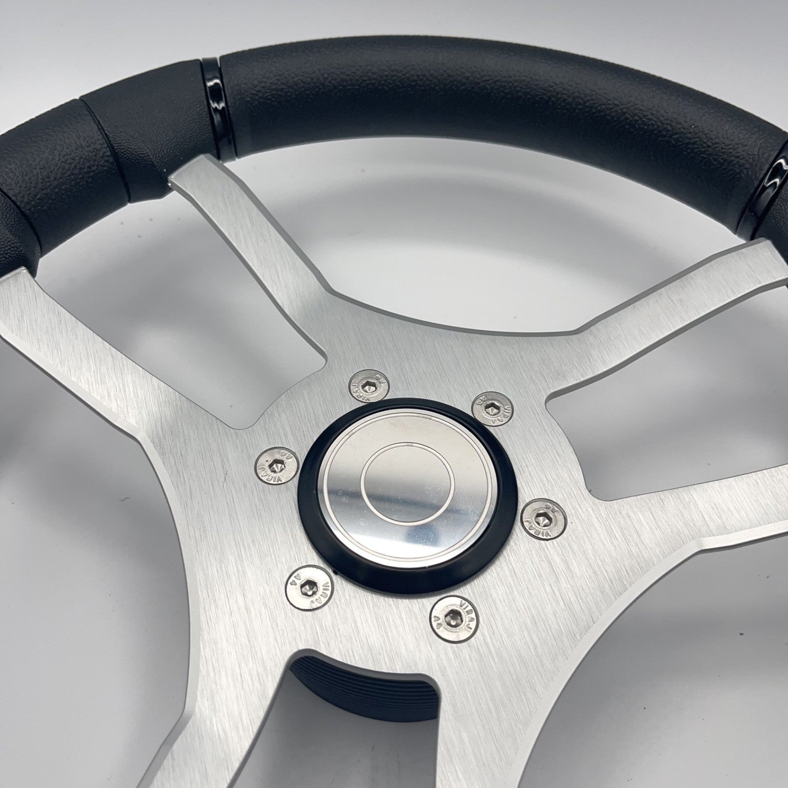 Malera Boat Steering Wheel Brushed Aluminum Spokes | Target Snap-in