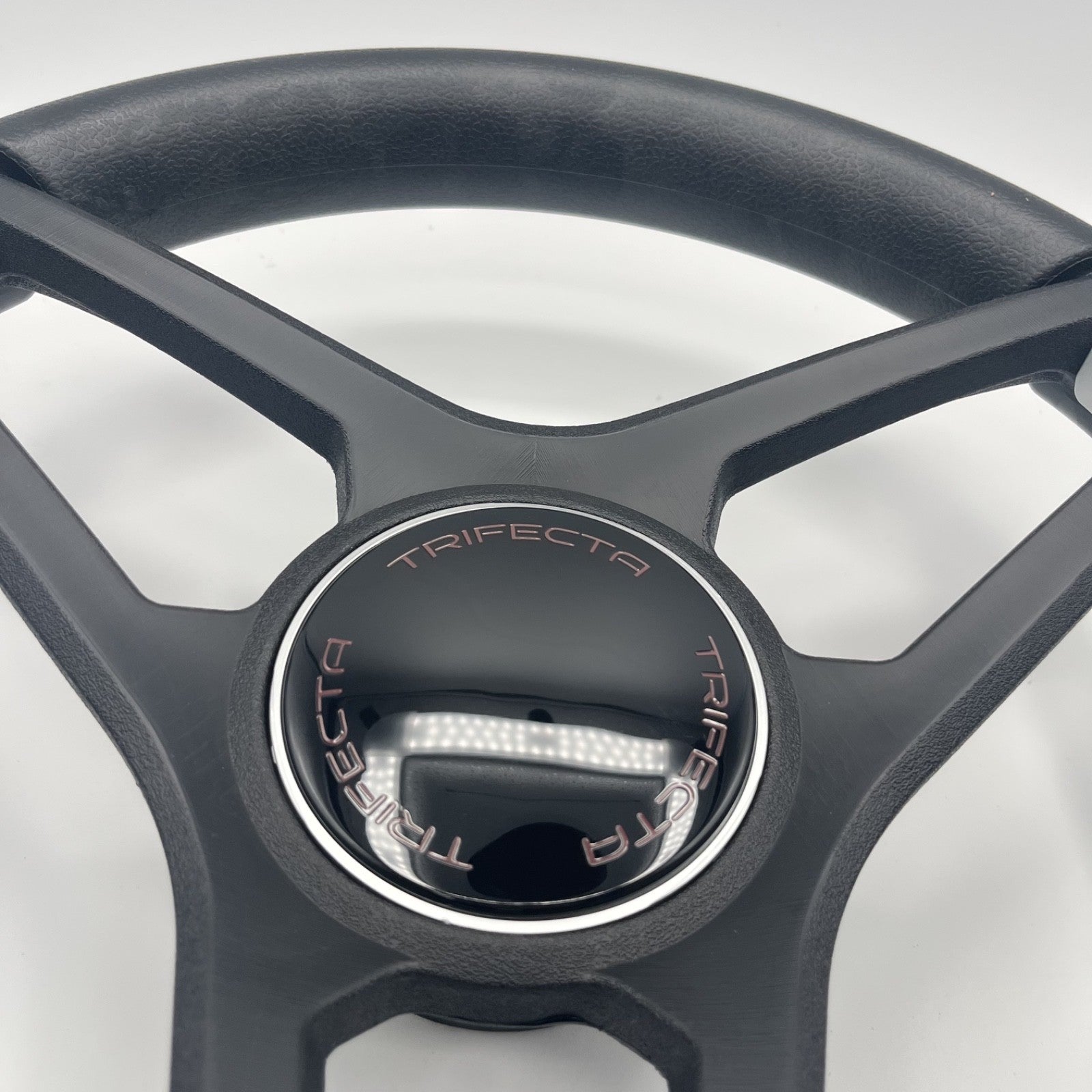 Molino Black w/Soft Touch Urethane Rim Boat Steering Wheel | Trifecta Boats