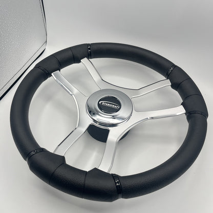 Malera Boat Steering Wheel Chrome Spokes | Stabicraft