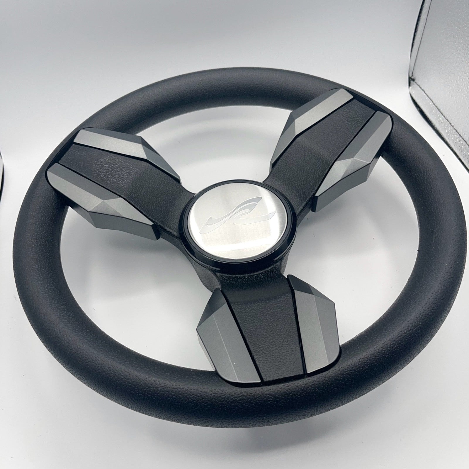 Collina Boat Steering Wheel Dark Gray Inserts - SeaRay - Keyed ONLY