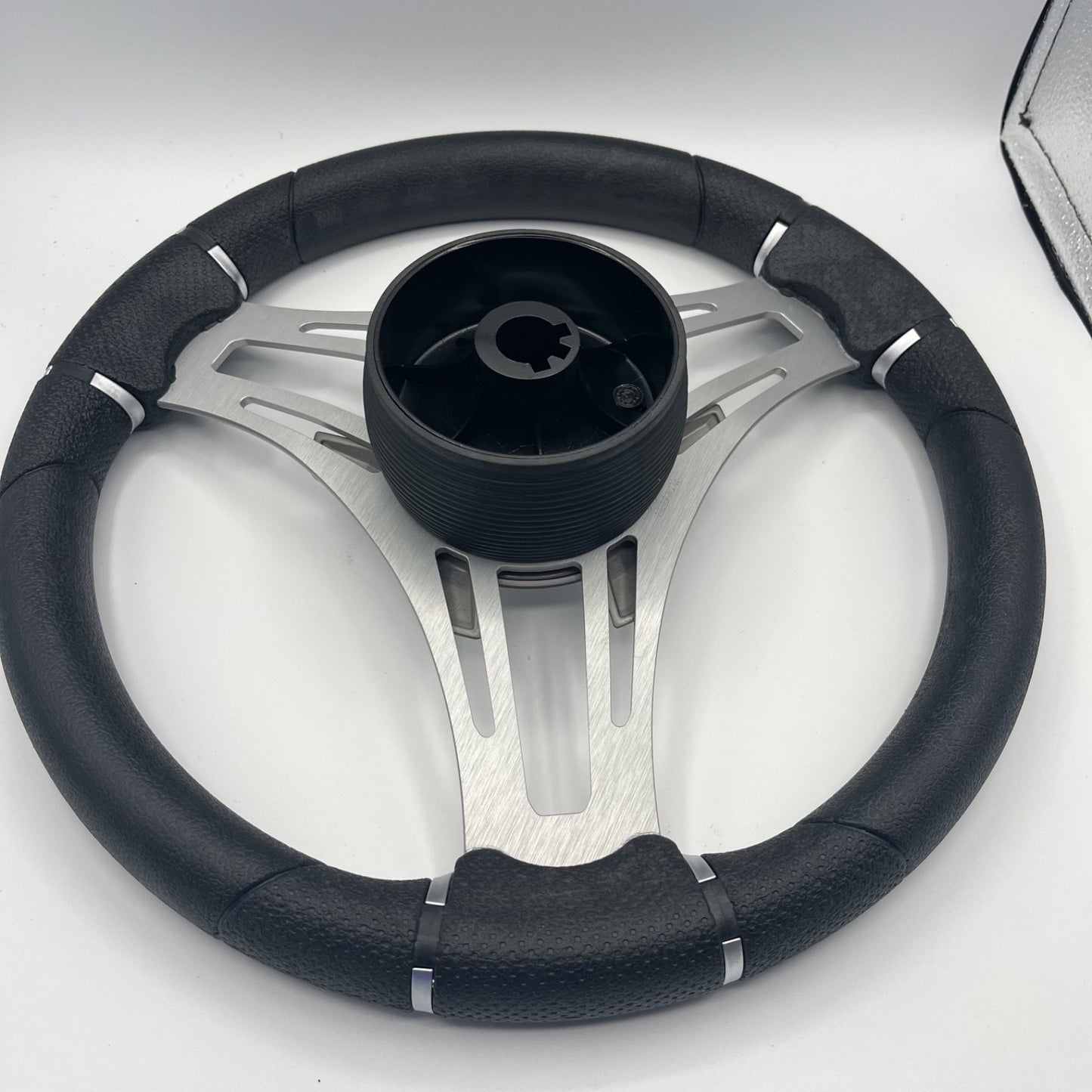 Gussi Italia Boat Steering Wheel Brushed Aluminum Spokes | Crest Boats