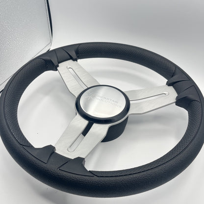 Model 15 Marine Steering Wheel Brush Alum Spokes | Seastar Solutions Logo