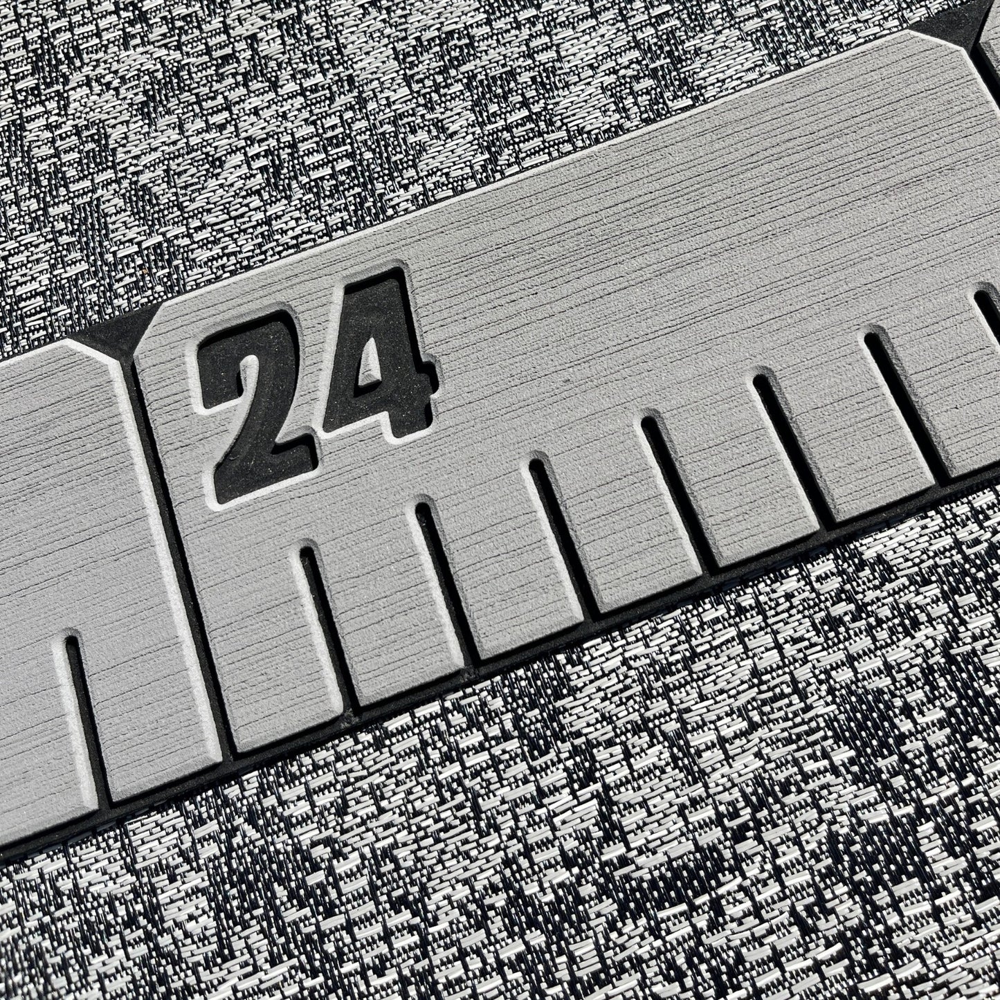reFLEX | 36" Fish Ruler for Boats | Phoenix Grey over Aphotic Black - Routered