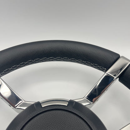 Gussi Italia Boat Steering Wheel Black Stainless Steel Spokes | Gussi Italia