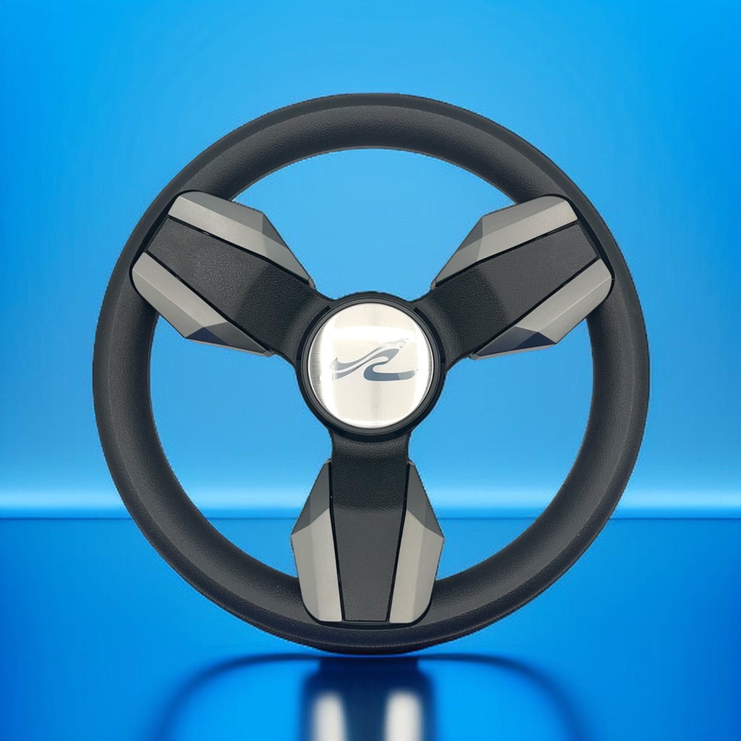 Collina Boat Steering Wheel Dark Gray Inserts - SeaRay - Keyed ONLY