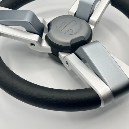 Gussi Italia Marine Steering Wheel Multi Color Gray Aluminum Wheel | Tige