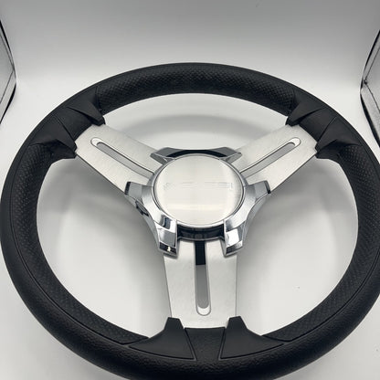 Model 15 Marine Steering Wheel Brushed Aluminum Spokes | Gussi Logo