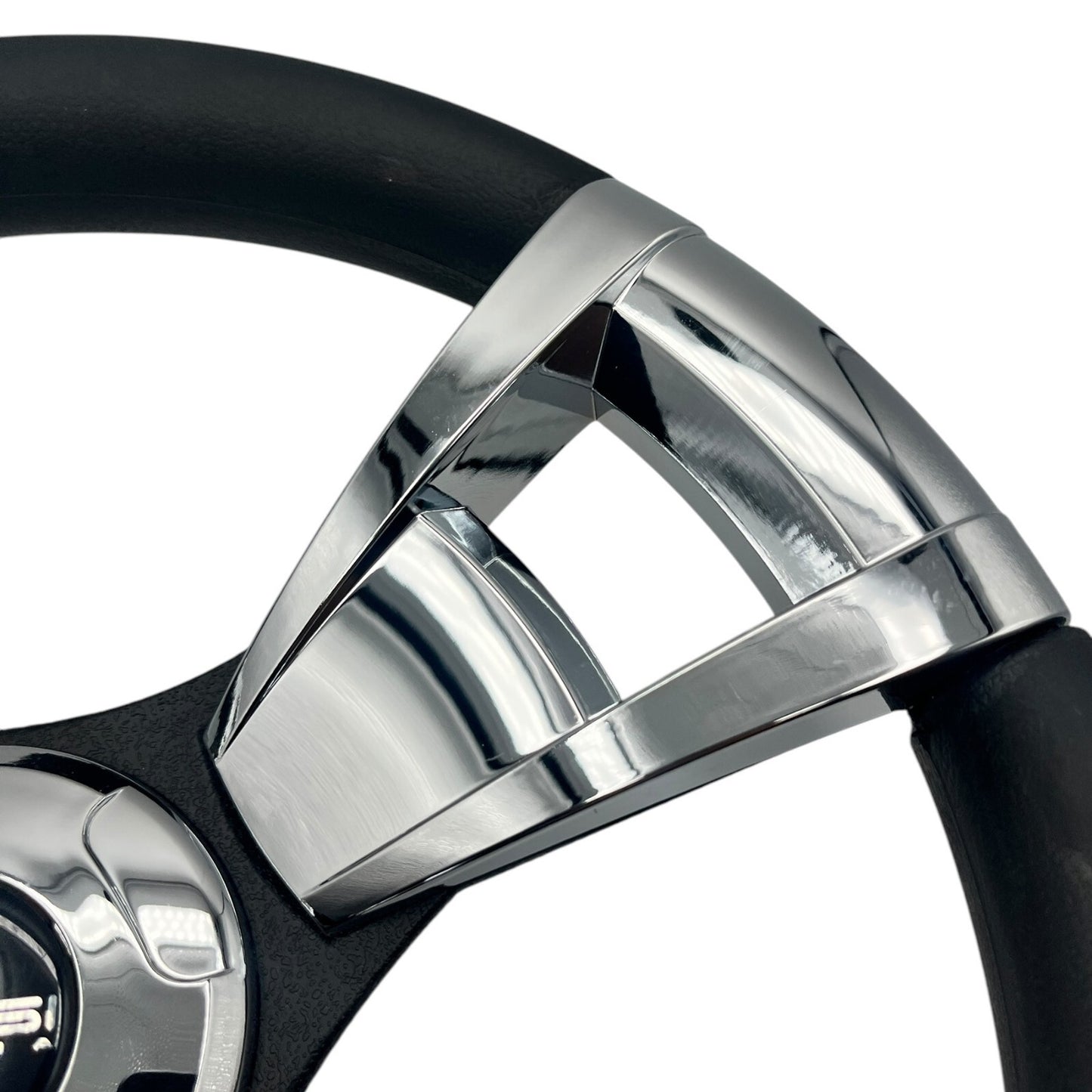 Model M13C Black & Chrome Steering Wheel fits all CLUB CAR DS Golf Carts
