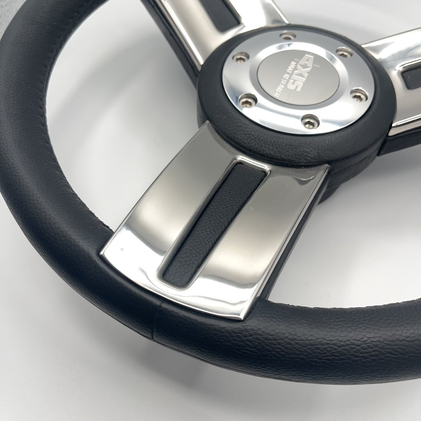 Gussi Italia Marine Steering Wheel Stainless Steel Spokes Soft Touch Rim | Axis