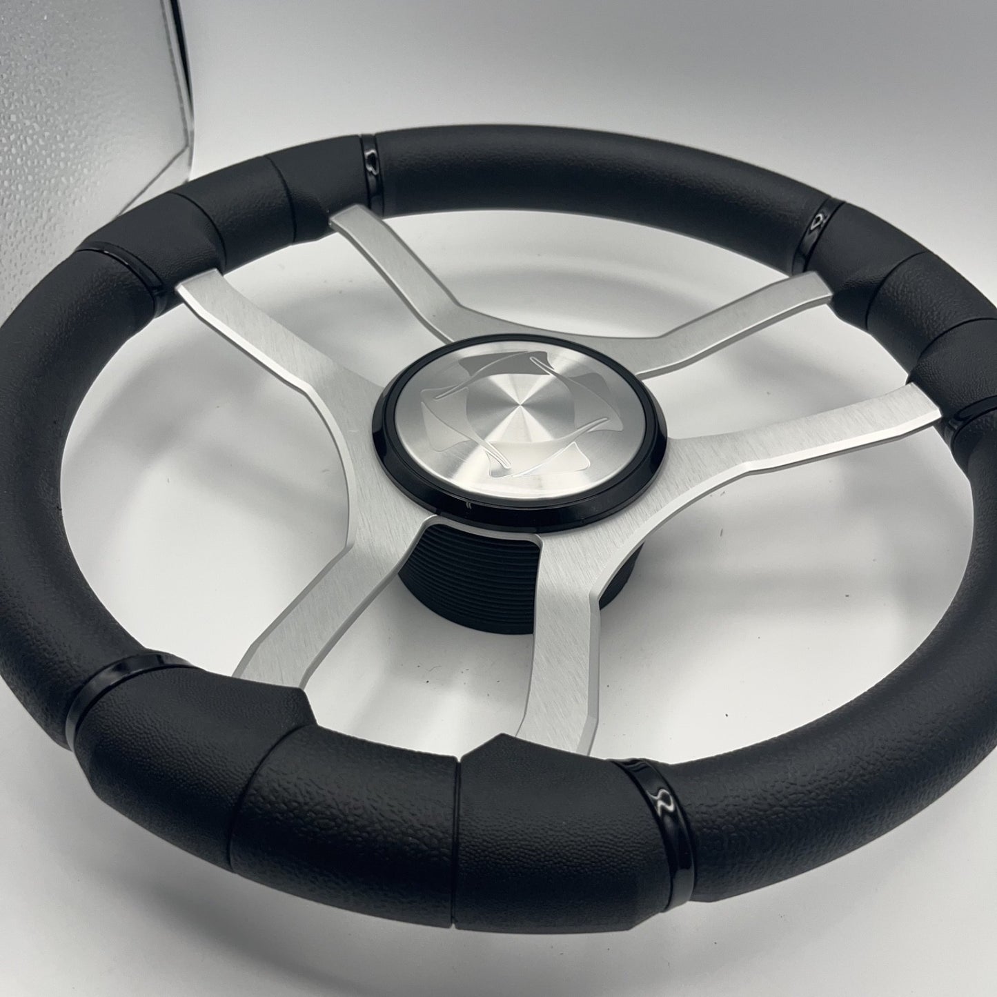 Malera Boat Steering Wheel Brushed Aluminum Spokes | Stingray