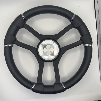 Malera Boat Steering Wheel Black Aluminum Spokes | Stingray