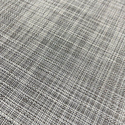 Woven Vinyl Flooring | IKAT - White Silver | 6' Width | Choose Your Length