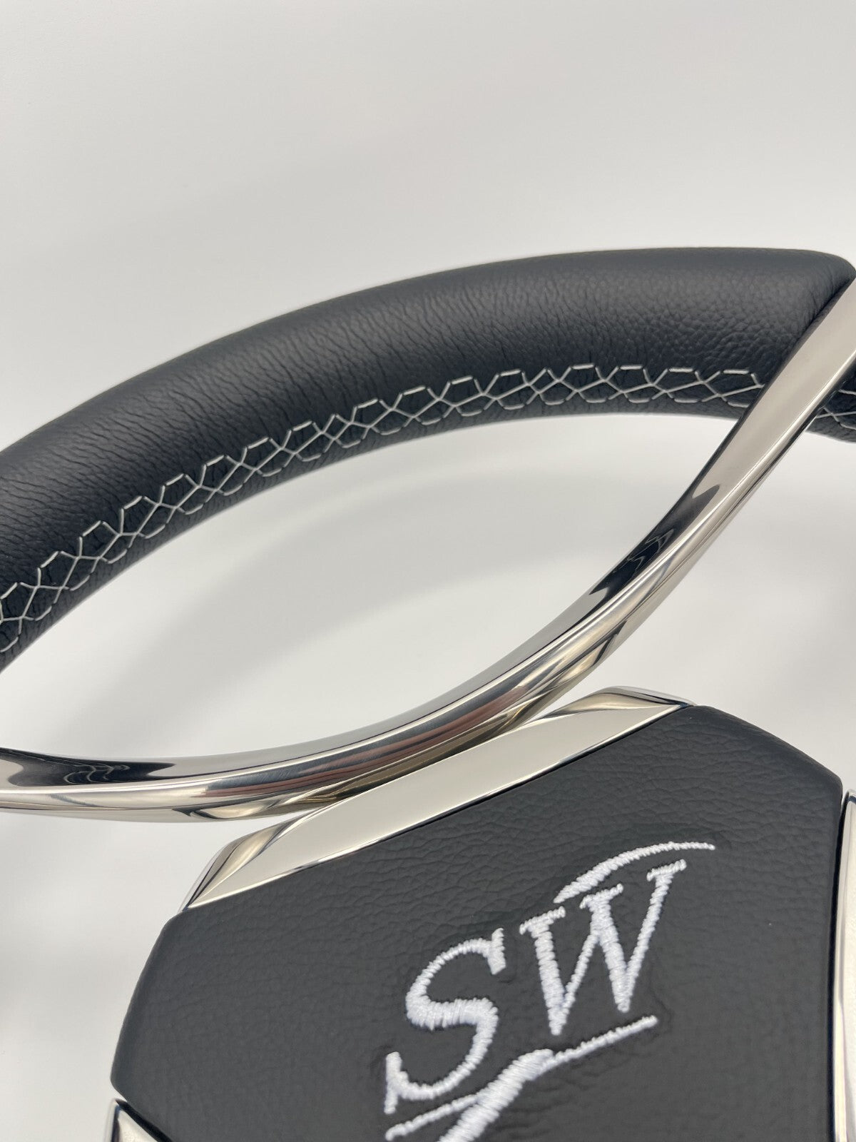 Lora Boat Steering Wheel Stainless Steel Spokes | Silver Wave Boat Logo