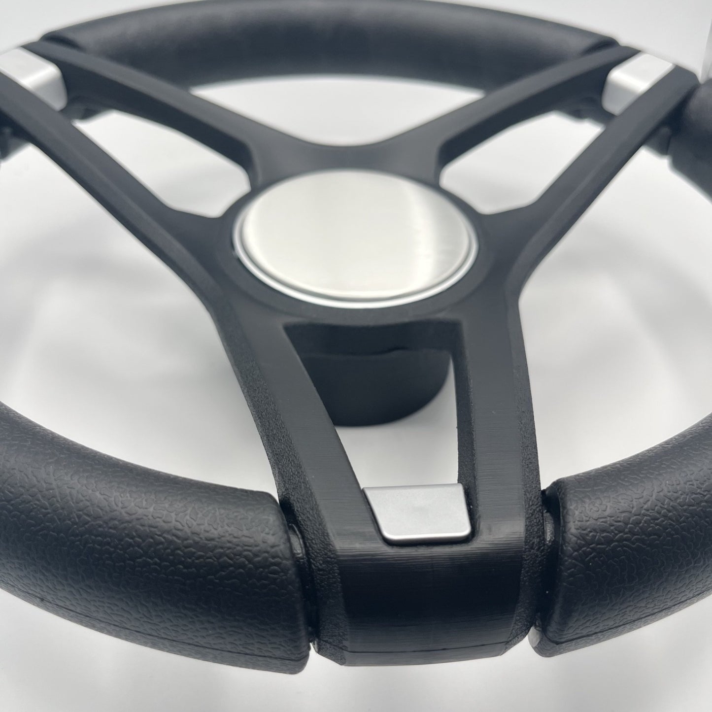 Molino Black w/Soft Touch Urethane Rim Boat Steering Wheel | Blank