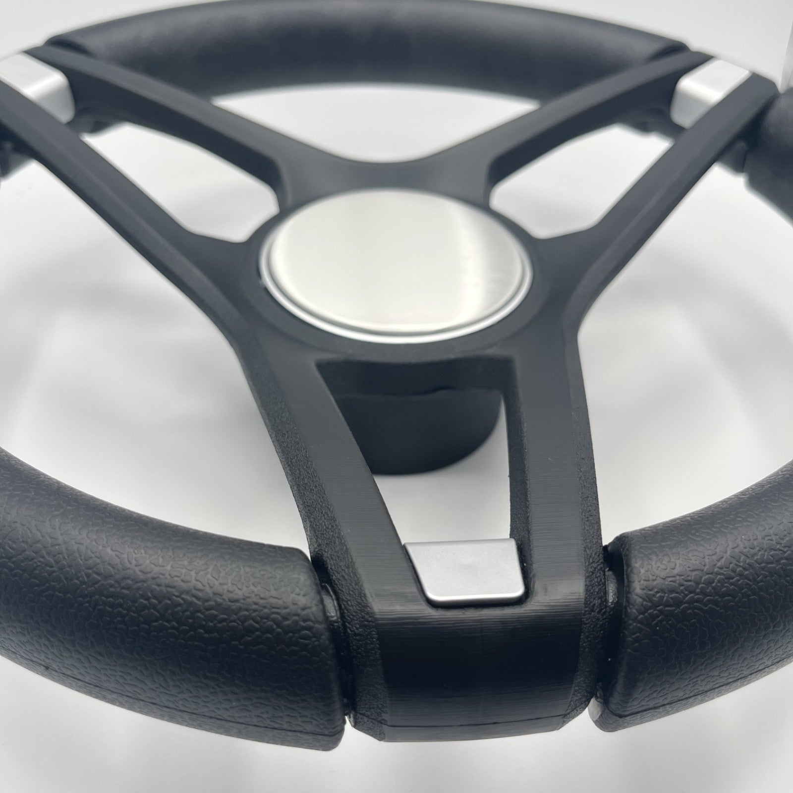 Molino Black w/Soft Touch Urethane Rim Boat Steering Wheel | Blank