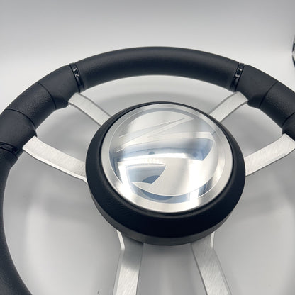 Malera Boat Steering Wheel Brushed Aluminum Spokes | Tige Boats