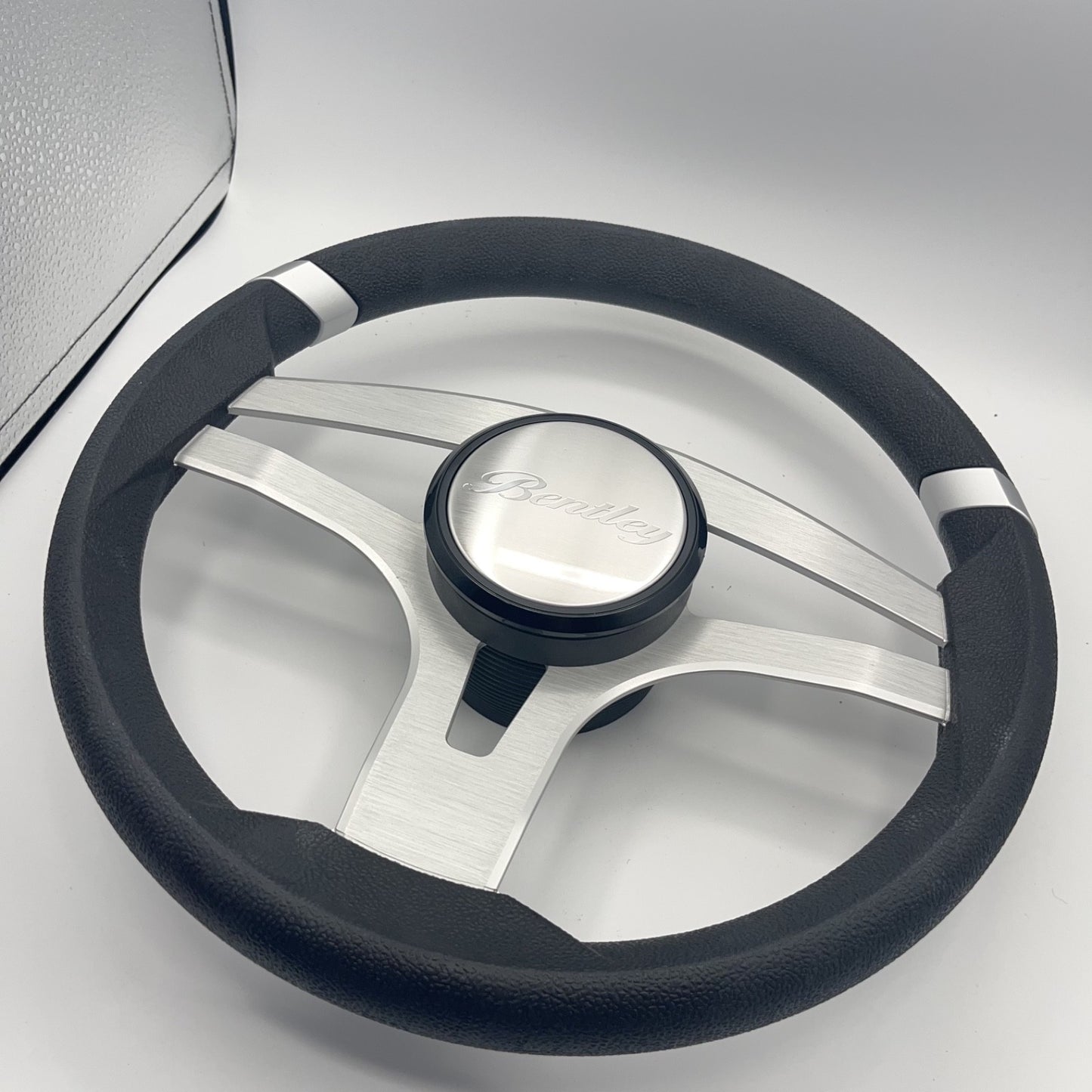 Badia Boat Steering Wheel Brushed Aluminum Spokes | Bentley