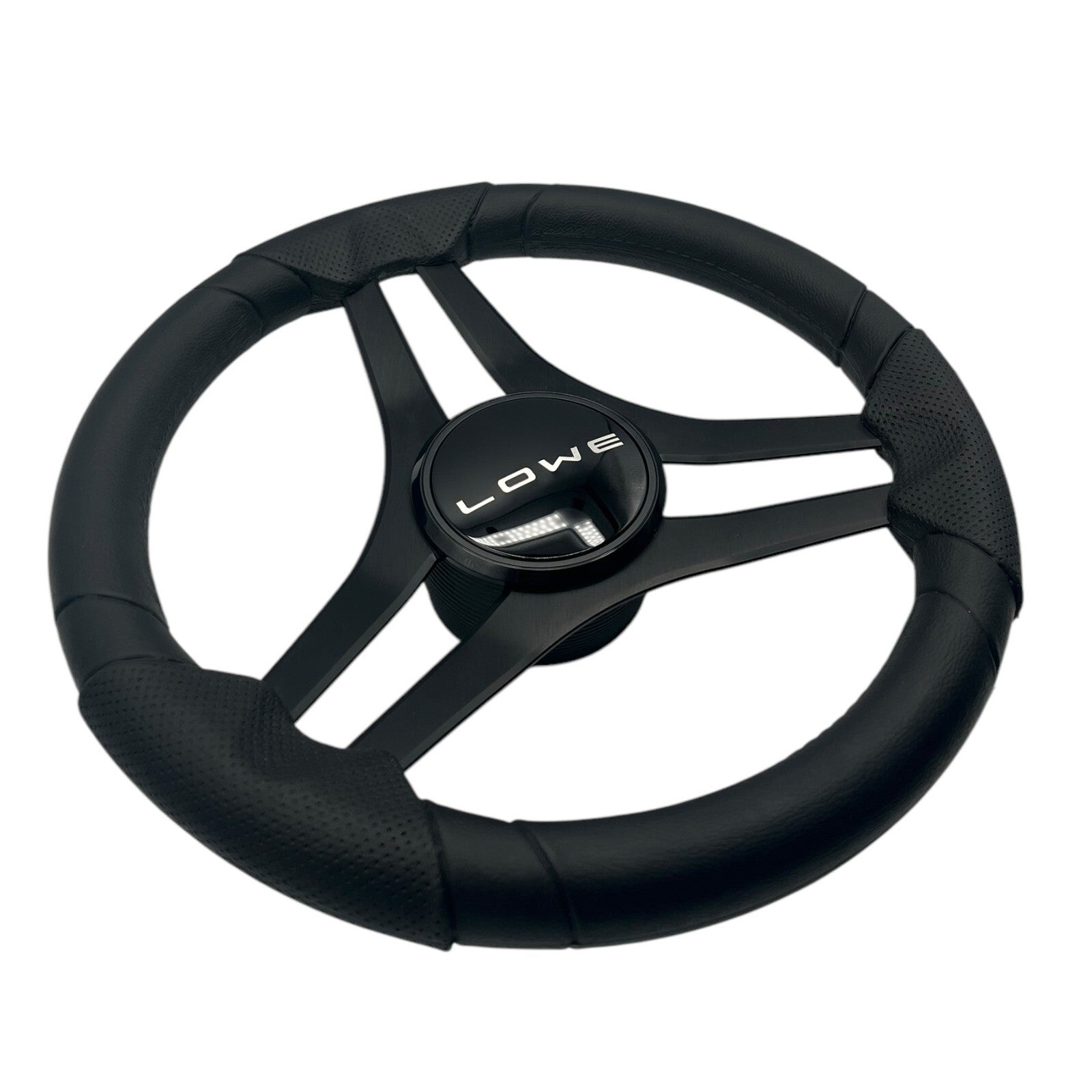 Molinara Marine Steering Wheel Black Brushed Aluminum Spokes | Lowe