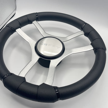 Malera Boat Steering Wheel Brushed Aluminum Spokes | Crest Boats