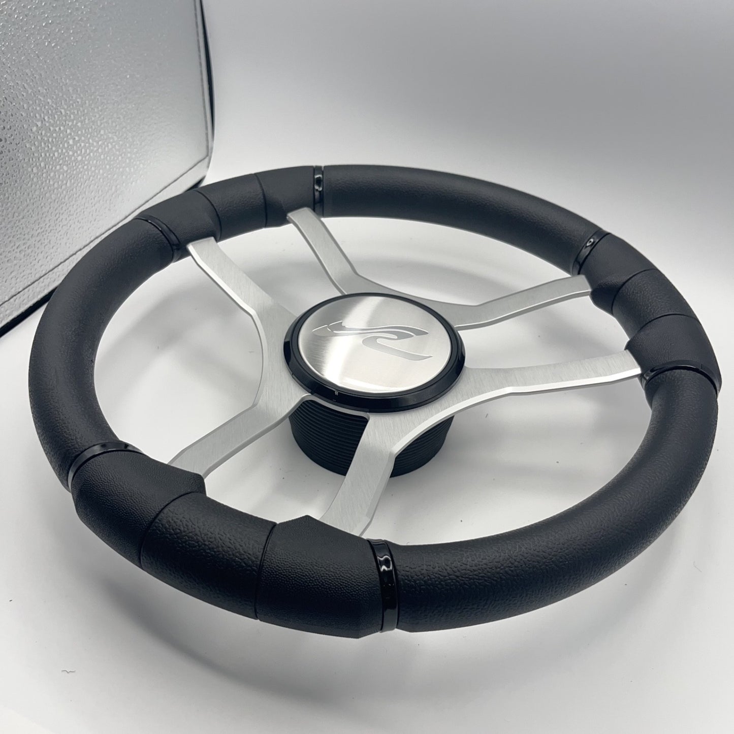 Malera Boat Steering Wheel Brushed Aluminum Spokes | SeaRay Boats